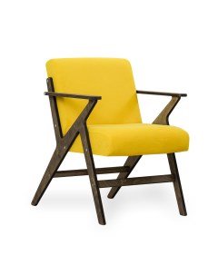 Кресло для отдыха Винтаж 2 темный дуб желтый Axioma.woodshop
