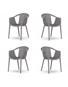 Комплект стульев для кухни ЦМ ESCALATE 4 шт серый пластиковый Ооо цм