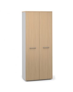 Шкаф двухстворчатый Unica 80 2x43 2x197 5 серый светлое дерево Шатура