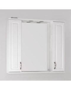 Зеркало шкаф Олеандр 2 90 С Люкс белый Style line