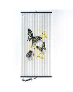 Инфракрасный настенный обогреватель Бабочки желтые на белом Бархатный сезон