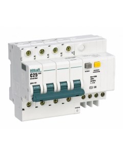 Выключатель автоматический дифференциального тока 4п 3P N C 20А 30мА тип AC ДИФ 101 со в Dekraft