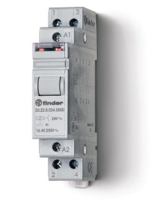 Реле модульное электромеханич шаговое 2NO 16А 2 состояния AgSnO2 24В DC 17 5мм IP20 FINDE Finder