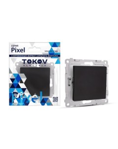 Переключатель проходной 1 кл СП Pixel 10А IP20 механизм карбон TKE PX P1 C Tokov electric