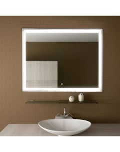 Зеркало Aralia LED Grey 800x600 с часами и подогревом Soul of calypso