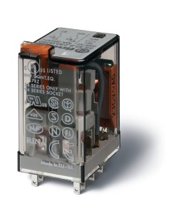Реле миниатюрное универсальное электромеханич монтаж в розетку 2CO 10А AgNi 230В AC RTI о Finder