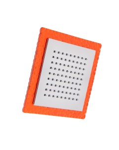Лейка стационарная квадратная Z0152 15х15 см 1 режим пластик цвет оранжевый хром Zein