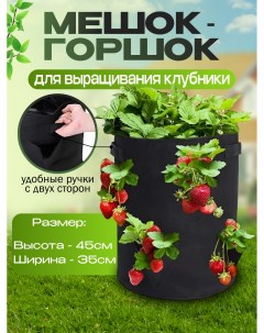 Мешок горшок для клубники и растений черный 1 шт Varyo