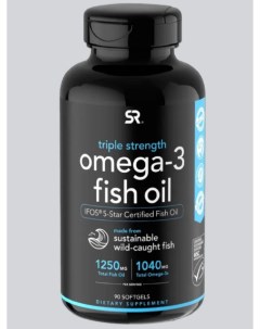Омега 3 Omega 3 Fish Oil Triple Strength 1250 мг 90 капсул Sports research