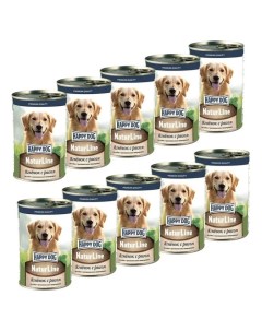 Консервы для собак ягненок с рисом 10шт по 410г Happy dog