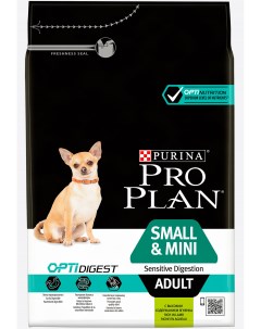 Сухой корм для собак OptiDigest Small Mini Adult ягненок и рис 4шт по 3кг Pro plan