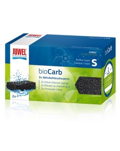 Губка для внутреннего фильтра Bio Carb S для Bioflow Super Compact уголь 10г Juwel