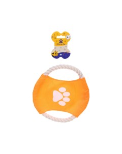 Игрушка для собак оранжевая текстиль диаметр 18 см Ultramarine