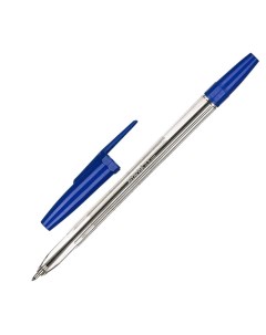 Ручка шариковая 434191 24 синяя 0 7 мм корпус прозрачный ст 136мм 24 штуки Attache