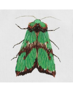 Набор для вышивания Живая картина Зеленый мотылек 5 5х6 5 см арт JK 2179 Panna