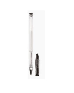 Ручка гелевая 5051348 черная 0 5 мм корпус прозрачный ст 130мм 10 штук Attomex