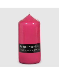 Свеча столбик розовый 7х15 см Home interiors