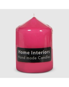 Свеча столбик розовый 7х10 см Home interiors