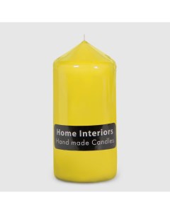 Свеча столбик желтый 7х15 см Home interiors