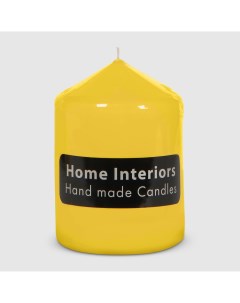 Свеча столбик желтый 7х10 см Home interiors