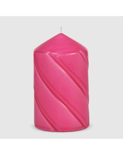 Свеча столбик витой розовый 7х12 см Home interiors