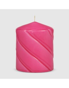 Свеча столбик витой розовый 7х9 см Home interiors