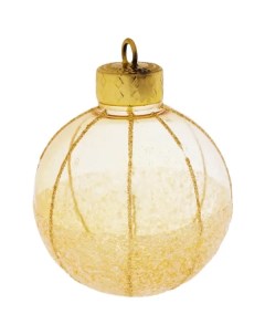 Елочный шар Традиции o8 см пластик золотой Без бренда