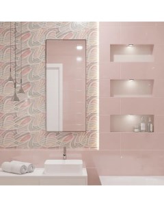 Плитка настенная Brillo Lila 20 1x50 5 см 1 52 м глянцевая цвет розовый Азори
