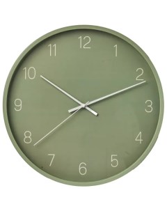 Часы настенные MC1099 круглые пластик цвет оливковый бесшумные o40 см Без бренда