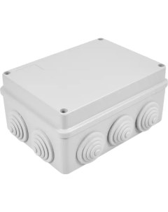 Распределительная коробка открытая 150х110х70 мм 6 вводов IP55 цвет серый Lexman