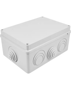 Распределительная коробка открытая 210х150х100 мм 8 вводов IP55 цвет серый Lexman