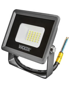 Прожектор светодиодный уличный 20 Вт 5700К IP65 нейтральный белый свет Wolta