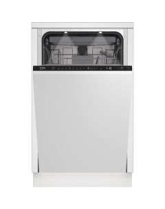 Встраиваемая посудомоечная машина BDIS38120Q узкая ширина 44 8см полновстраиваемая загрузка 11 компл Beko