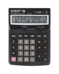Калькулятор STF 2512 12 разрядный черный Staff