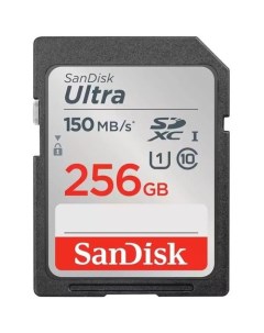 Карта памяти SDXC UHS I Ultra 80 256 ГБ 150 МБ с Class 10 SDSDUNC 256G GN6IN 1 шт Sandisk