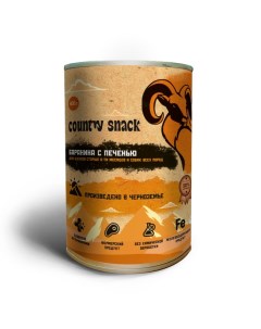 Country snack консервы для щенков и собак всех пород Баранина и печень 400 г Country snaсk