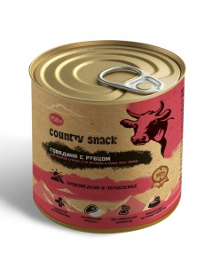 Country snack консервы для щенков и собак всех пород Говядина и рубец 750 г Country snaсk