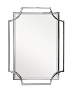 Зеркало прямоугольное в раме цвета хром Garda decor