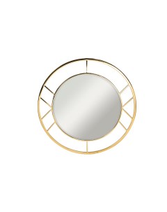 Зеркало круглое в металлической раме золото Garda decor