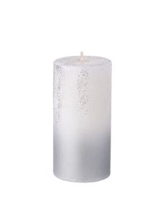 Свеча декоративная белая с серебром Garda decor