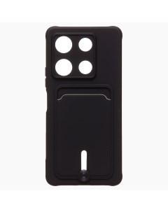 Чехол накладка SC304 с кардхолдером для смартфона Infinix Note 30 Pro пластик силикон черный 228181 Activ
