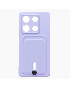 Чехол накладка SC304 с кардхолдером для смартфона Infinix Note 30 Pro пластик силикон светло фиолето Activ
