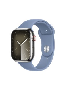 Смарт часы Watch Series 9 GPS Cellular 45mm Stainless Steel Silver синий S M Apple