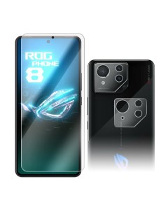 Стекло защитное гибридное для Asus ROG Phone 8 защита камеры 2шт Krutoff