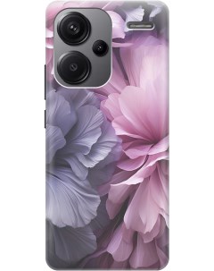 Силиконовый чехол на Xiaomi Redmi Note 13 Pro с рисунком Розово фиолетовые цветы Gosso cases