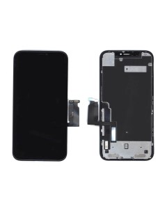 Дисплей с тачскрином для iPhone XR Fox черный в сборе с рамкой Оем