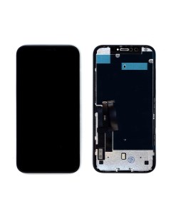 Дисплей с тачскрином для iPhone XR AAA TFT черный в сборе с рамкой Оем