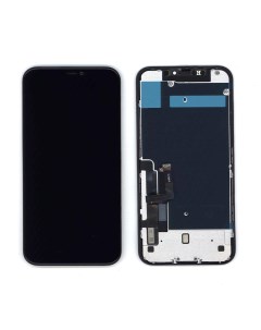 Дисплей с тачскрином для Apple iPhone 11 AAA черный с металической рамкой Оем