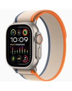 Умные часы Watch Ultra 2 49 мм S M Titanium оранжево бежевый ремешок Apple