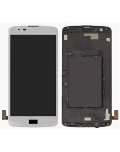 Дисплей с тачскрином для LG K350E K8 LTE белый с рамкой Оем
